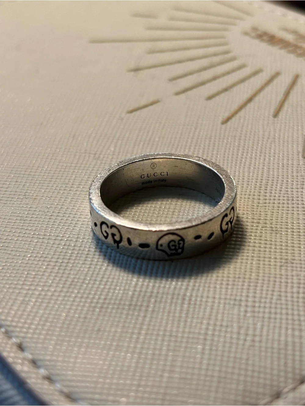 Gucci Ghost Ring Size 9 Sterling Silver